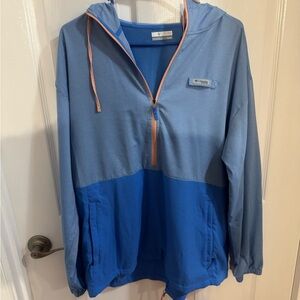 Columbia Blue Hooded Windbreaker